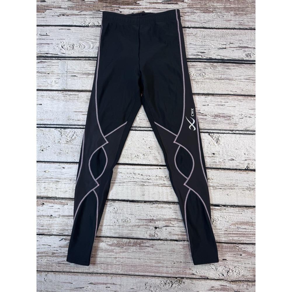 CW-X Leggings Womens XS Black Compression‎ Stabilyx Joint Supprot Running